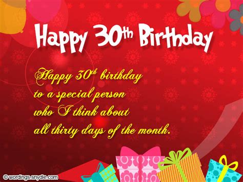 30th Birthday Wishes Wordings And Messages