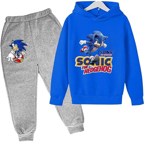 Sonic The Hedgehog Conjunto de sudadera y pantalón con capucha Ropa