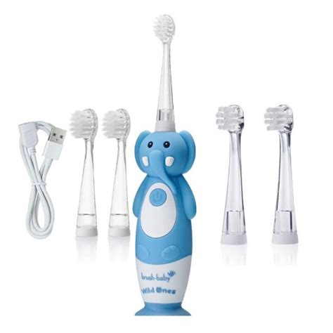 BRUSH-BABY WildOnes Słoń + Końcówka szczoteczki BRUSH-BABY BabySonic 0 ...