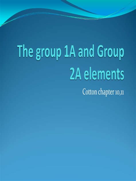 the group 1a and group 2a elements.pdf | Lithium | Hydroxide