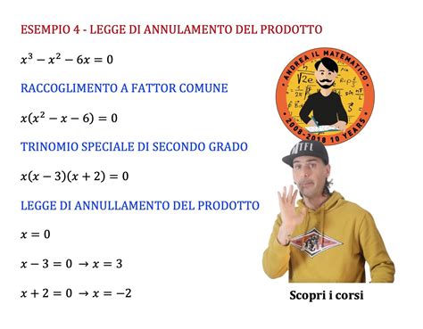 La Legge Di Annullamento Del Prodotto Andrea Il Matematico