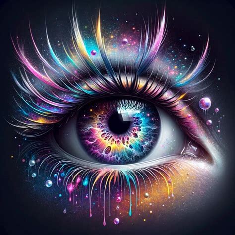 Premium Photo Cosmic Vision Galaxy Eye Art