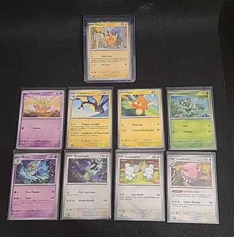 LOT DE 9 Cartes Pokémon McDo 2023 Avec Pikachu Holo 006 015 Et