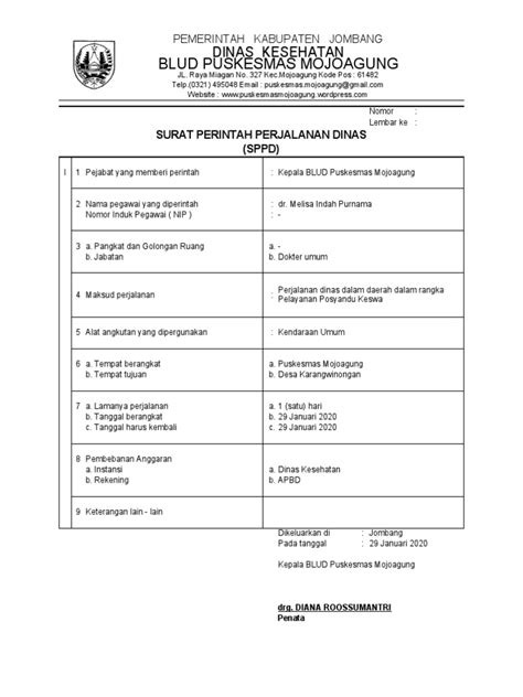 Contoh Spj Perjadin Pdf