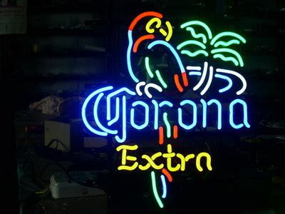 New Corona Extra Parrot Palm Tree Bottle Beer Real Neon Light Beer Bar