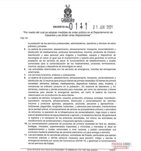 En Casanare Rigen Nuevas Medidas Restrictivas Fin De Semana