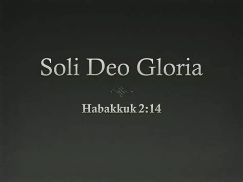 Ppt Soli Deo Gloria Powerpoint Presentation Free Download Id 2479900