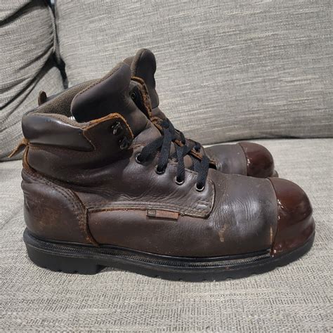 Red Wing Worx Mens Brown Leather Waterproof Stee Gem