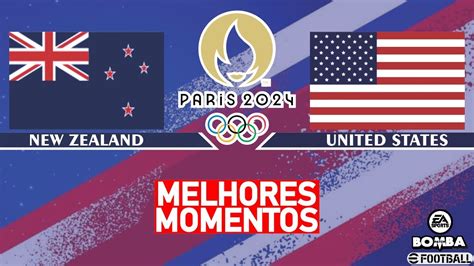 Nova Zelândia x Estados Unidos MELHORES MOMENTOS 27 07 2024 JOGOS