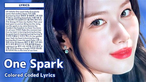 🇺🇦 Twice 트와이스 One Spark Colored Coded Lyrics Youtube