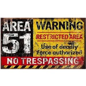 Area 51 Flag WARNING RESTRICTED AREA NO TRESPASSING