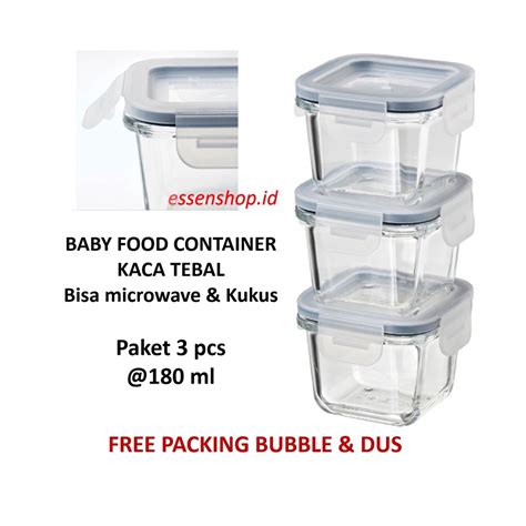 Jual Baby Food Container Glasslock Kaca Tebal Tempat Penyimpanan Makan