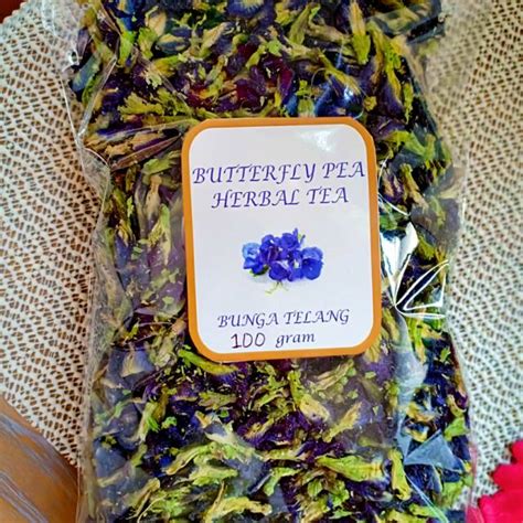 Jual Teh Bunga Telang Butterfly Pea Flower Isi Kemasan Gram