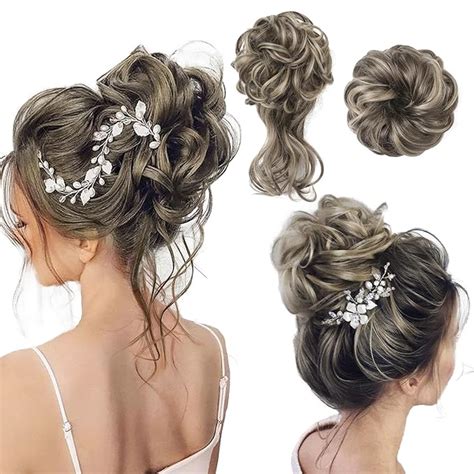 Amazon Reecho Hair Bun Hair Piece Styles Classic Tousled Updo