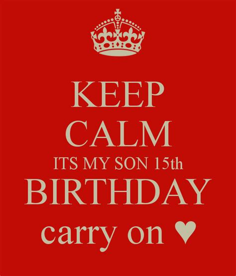 Son 15th Birthday Quotes - ShortQuotes.cc