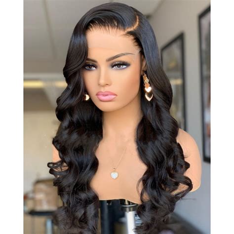 Human Hair Hd Closure Loose Body Wave Wig Bhd