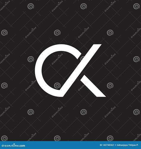 Letters Ck Circle Geometric Line Logo Vector Stock Vector