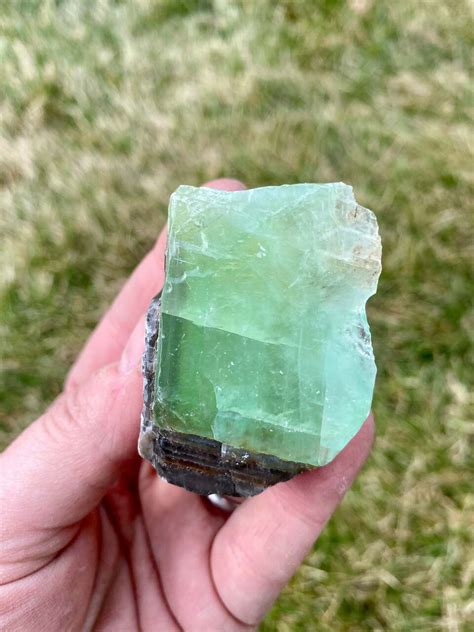 Raw Green Calcite Stone New Moon Beginnings