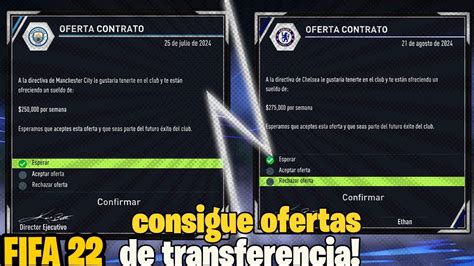 Como Conseguir OFERTAS De TRANSFERENCIA En El MODO CARRERA FIFA 22