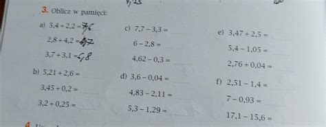 klasa 6 matematyka cw 3 str 4 oblicz w pamieci szybkoo proszę Brainly pl