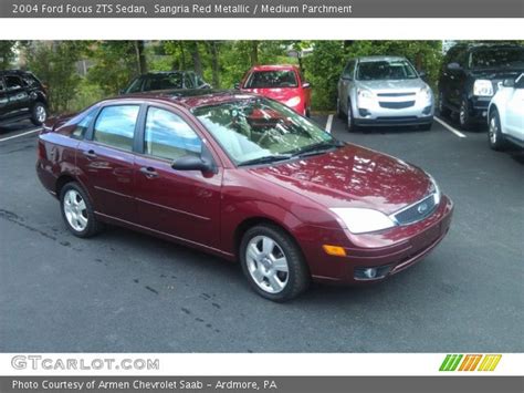 Sangria Red Metallic 2004 Ford Focus Zts Sedan Medium Parchment