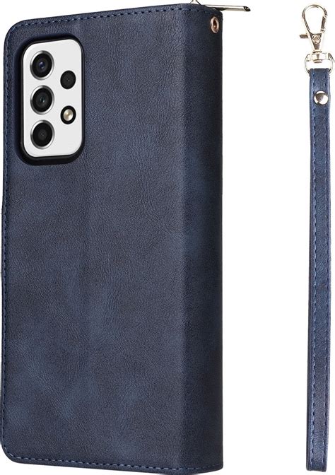 Bookcover Cards Wallet Etui Voor Samsung Galaxy A G Blauw