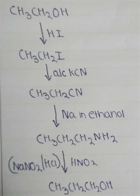 Convert Ethanol To N Propyl Alcohol Brainly In