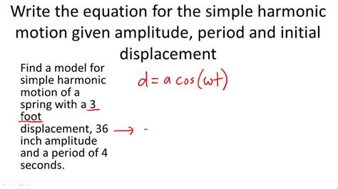 Simple Harmonic Motion - Example 1 ( Video ) | Calculus | CK-12 Foundation