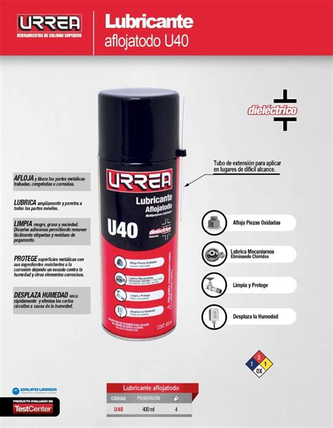 Lubricante Aflojatodo Dieléctrico 400ml Limpia Urrea U40 MercadoLibre