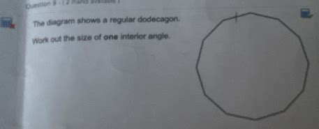 Solved Question Manci Aval The Diagram Shows A Regular