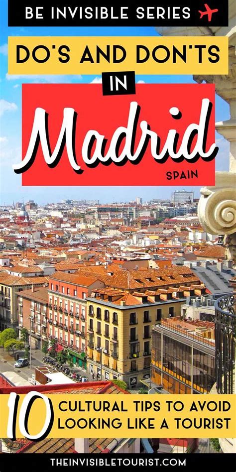 An Aerial View Of Madrid With The Words Dos And Donts In Spanish