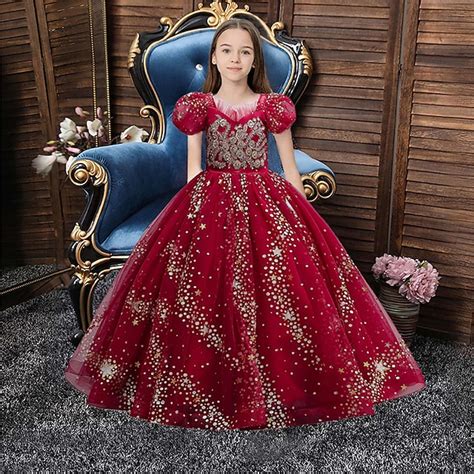 kinderkleidung Mädchen Kleid Party Kleid Punkt Stern Blume Kurzarm