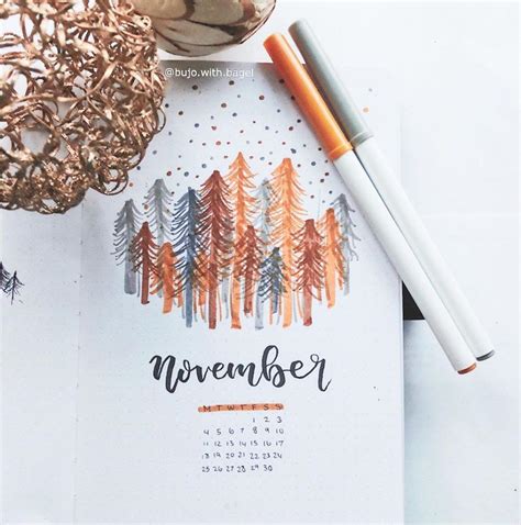 November Calendar Bullet Journal