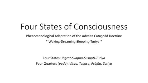 PDF Four States Of Consciousness