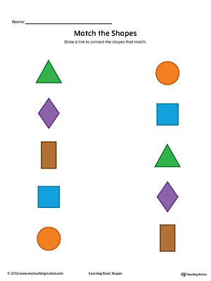 Circle Triangle Square Rectangle Worksheet Lesson Plan Geometric