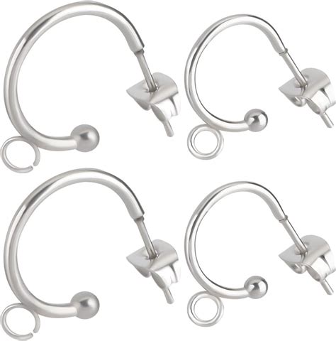 Amazon Beebeecraft Box Pcs Size Half Hoop Earring Findings