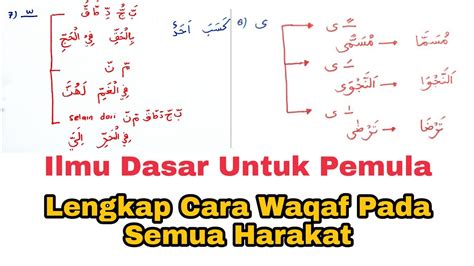 Catat Dan Hafal Yaa Lengkap Rumus Cara Waqaf Pada Semua Jenis