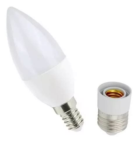 Lâmpada Vela Led E14 E27 6w Quente Ou Fria P Lustre Abajur