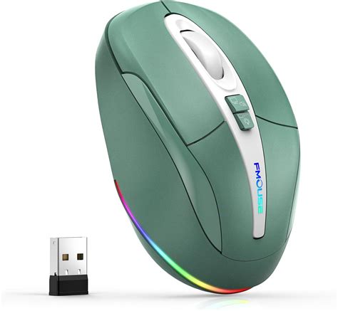 FMOUSE Mouse inalámbrico para computadora mouse silencioso con luces