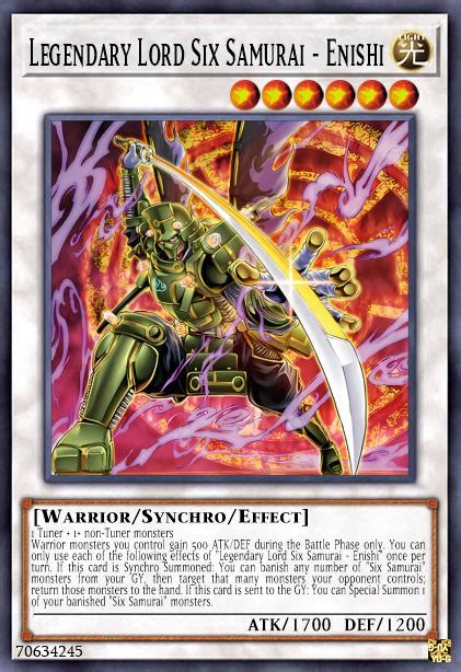 Yu Gi Oh Wiki Legendary Lord Six Samurai Enishi