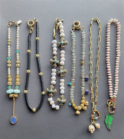 Meredith Ann Waterstraat on Instagram: "Fancy! Vermeil beads used throughout all the pieces with ...