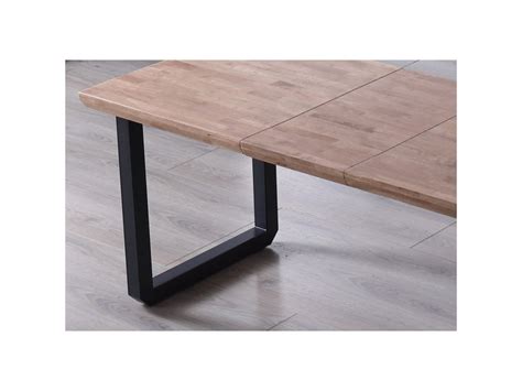 Matika Table Repas Extensible Bois Et Acier L Conforama