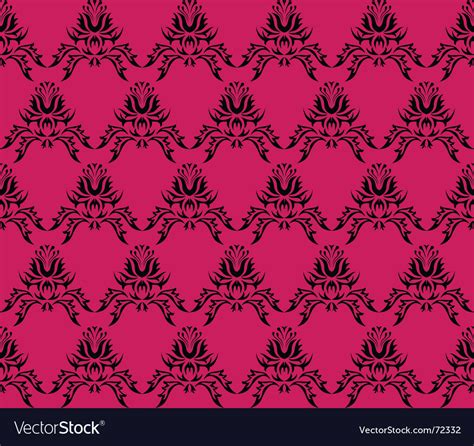 Pink And Black Damask Pattern