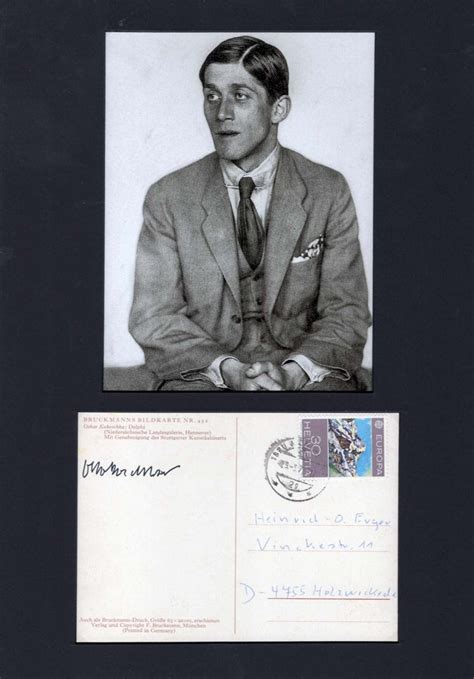 Oskar Kokoschka Autograph Signed Cards Album Pages Von Oskar