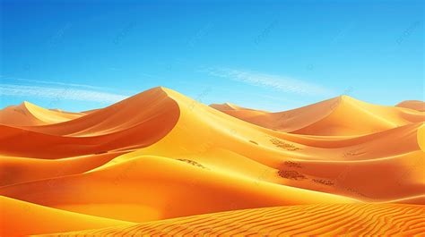 Tunisian Desert Landscape With Blue Sky Dunes Background, Dune, Sand ...