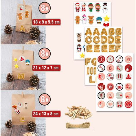 Diy Adventskalender Zum Bef Llen Papiert Ten In Gr En Sticker