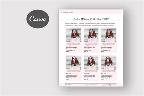 Canva Line Sheet Template