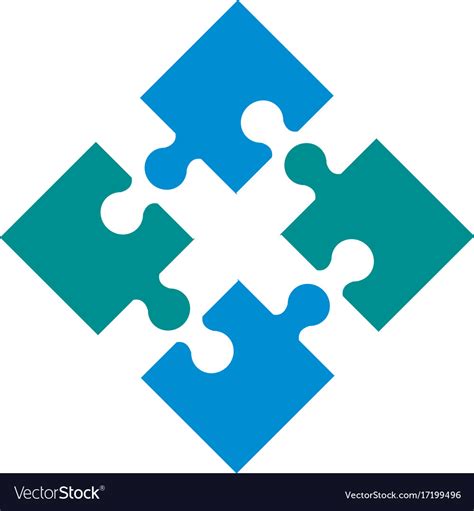 Puzzle Pieces Icon Image Royalty Free Vector Image