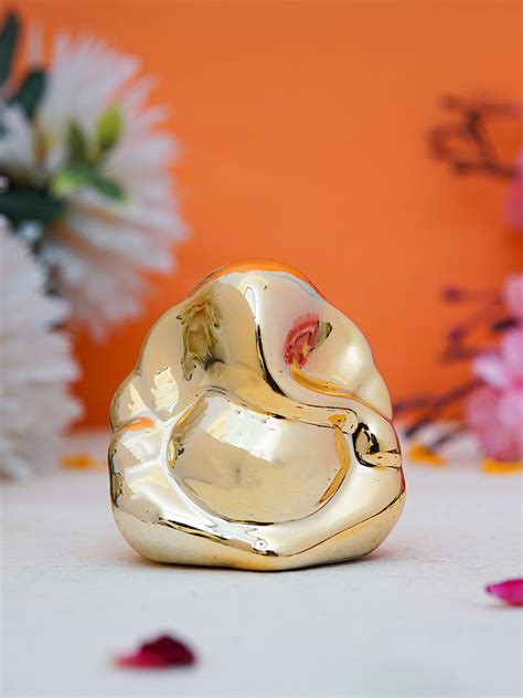 Buy StatueStudio Gold Toned Polyresin Ganesha Idol Showpiece