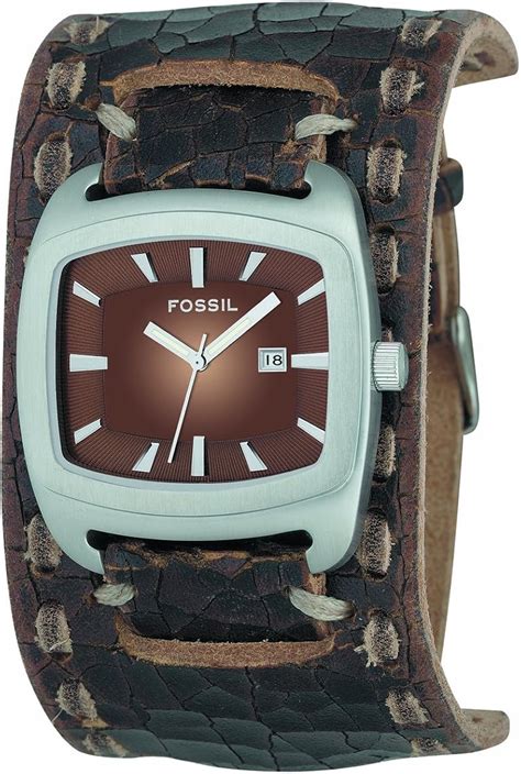 Fossil Herren Armbanduhr Analog Leder Braun Fuel Trend JR8985 Amazon